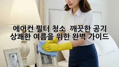 에어컨 필터 청소 : 깨끗한 공기, 상쾌한 여름을 위한 완벽 가이드